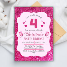 Rosa glitter söt, pulserande, mousserande 4e födel