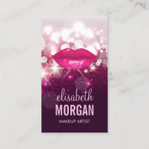 Rosa Glitter Sparkling Makeup Artist Red Läppar