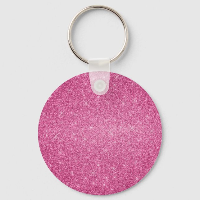 Rosa glitter stjärnor nyckelring (Framsida)
