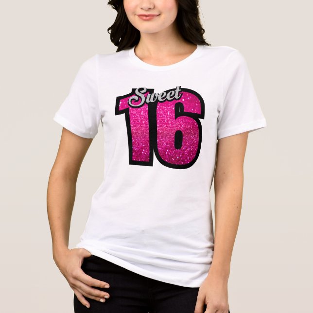 Rosa glitter t shirt (Framsida)