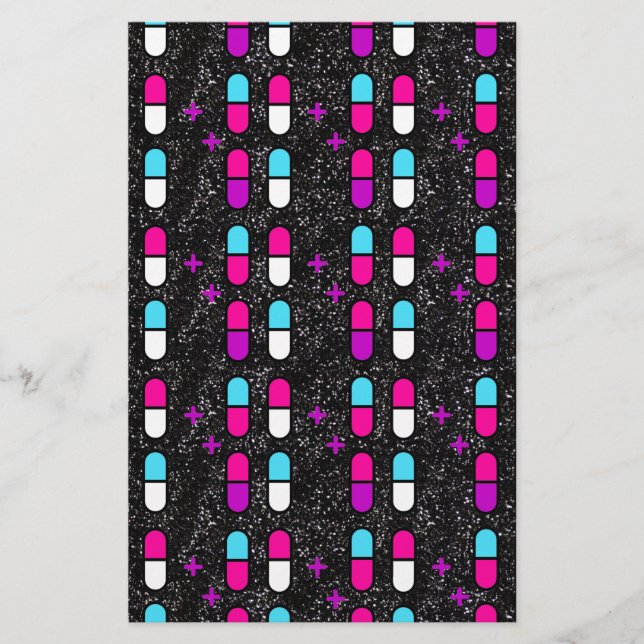 rosa glitter tabletter brevpapper (Framsida)