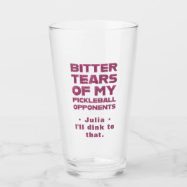 Rosa Glitter Tårar av mina Pickleball-motståndare Glaskopp