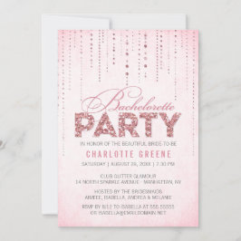 Rosa Glitter Titta på Bachelorette Party-inbjudan Inbjudningar