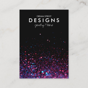 Rosa Glitter Trendig Earring Visning Card Visitkort