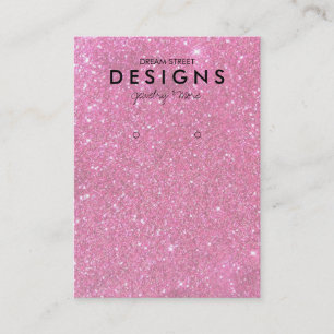 Rosa Glitter Trendig Instagram Earring Visning Car Visitkort