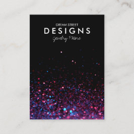 Rosa Glitter Trendig Visning-kort för avläsning Visitkort