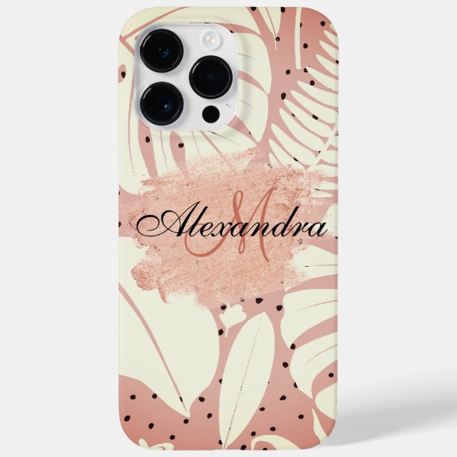 Rosa Glitter Tropical Löv (Baksida)