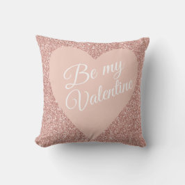 Rosa Glitter Valentineser blir min Alla hjärtans n Kudde