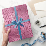 Rosa Glitter XOXO Presentpapper<br><div class="desc">rosa glam glitter xoxo kärlek</div>