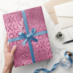 Rosa glitter XOXO Presentpapper