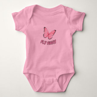 rosa glitterfjäril t shirt
