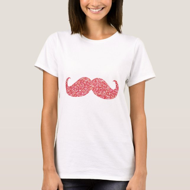 Rosa glitterfjunskägg t-shirt (Framsida)