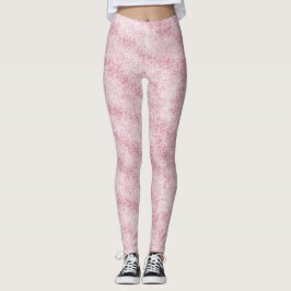 Rosa glittergnistrande leggings