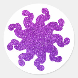 Rosa glittermandala-dekaler runt klistermärke
