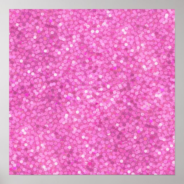Rosa glitterprickar poster (Framsidan)