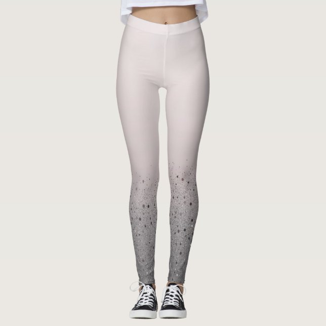 Rosa glittrande glitter leggings (Framsida)