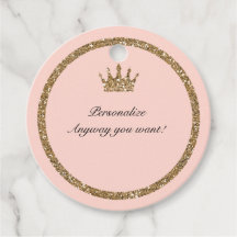 Rosa Glittrande Guld Glitter Sweet 16 Prinsesskron