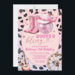 Rosa Glittter Boots and Bling 20:e födelsedagen Inbjudningar<br><div class="desc">Cowgirl startar Western Bjud. Rustic 30:e Westerna födelsedagen. Saddla upp,  sätt på stövlar,  rustik chic,  Rustic cowgirl-födelsedag. Western Rustic 30:e,  40:e Cowgirl Birthday. 21:a,  30:e,  40:e,  50:e födelsedagen. Land födelsedag.</div>