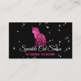 Rosa Glitz Glam Starlust Katt Visitkort