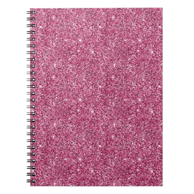 Rosa Glitz Glitter Anteckningsbok (Framsidan)