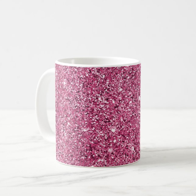 Rosa Glitz Glitter Kaffemugg (Framsida vänster)