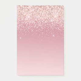 Rosa Glitz Glitter Ombre Post-it Block