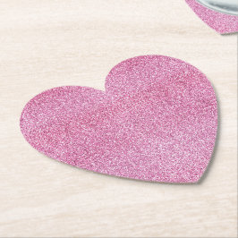 Rosa Glitz Glitter Underlägg Papper