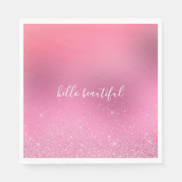 Rosa Glitz Pappersservett