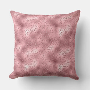 Rosa Glitzy Cheetah Skriv ut Kudde