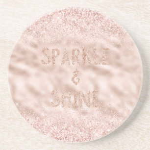 Rosa Glitzy Glitter Gnistra Underlägg