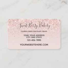  Rosa Glitzy Glitter Gnistra Visitkort