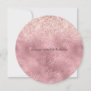 Rosa Glitzy Glitter Leopard Print