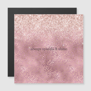 Rosa Glitzy Glitter Leopard Print