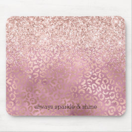 Rosa Glitzy Glitter Leopard Print Musmatta