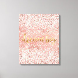  Rosa Glitzy Gnistra Glitter Canvastryck
