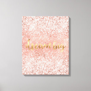 Rosa Glitzy Gnistra Glitter Canvastryck