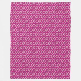 Rosa Glitzy Silver XOXO Birthday Fleecefilt