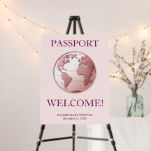 Rosa Glob Pass Travel Bebis Shower