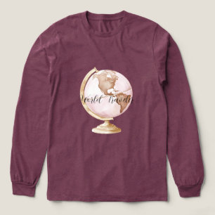 Rosa Globet Världsresenär T Shirt