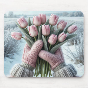 Rosa Glove Holding a Tulip Bouquet Musmatta