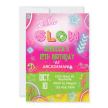 Rosa GLOW Birthday Gaming Arcade Party Glow Neon