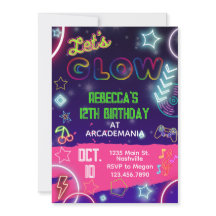 Rosa GLOW Birthday Gaming Arcade Party Glow Neon