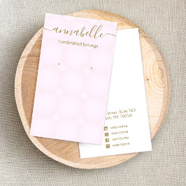 Rosa Glow Earring Visning Card Namnteckning för sk Visitkort