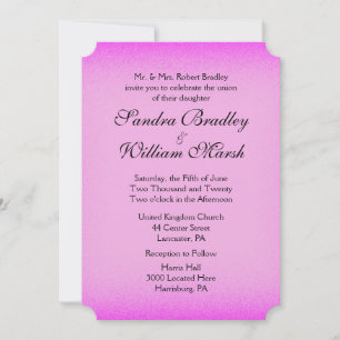 Rosa Glow Wedding bjudande 5"x 7" Inbjudningar