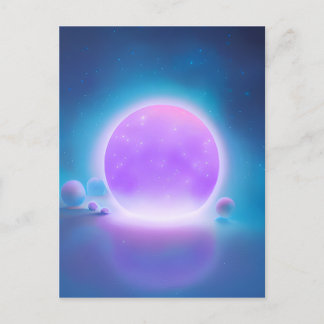 Rosa Glowing Planet Vykort