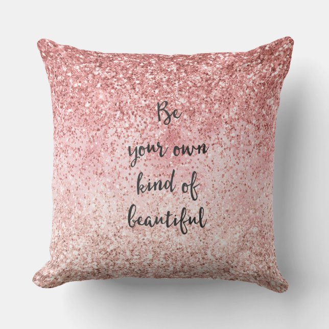 Rosa Gnistra Girly Glitzy Glam Glitter BeSnygg Kudde (Framsida)