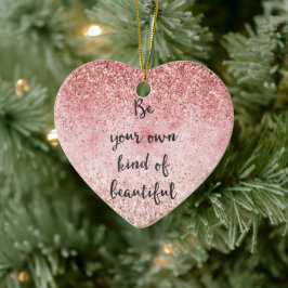 Rosa Gnistra Girly Glitzy Glam Glitter Bevalt Julgransprydnad Keramik