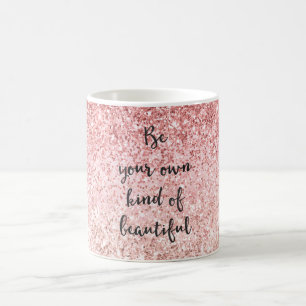 Rosa Gnistra Girly Glitzy Glam Glitter Bevalt Kaffemugg