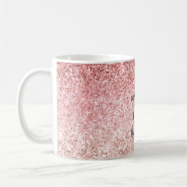 Rosa Gnistra Girly Glitzy Glam Glitter Bevalt Kaffemugg