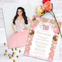 Rosa Gnistra Glam Quinceañera Balloon Photo